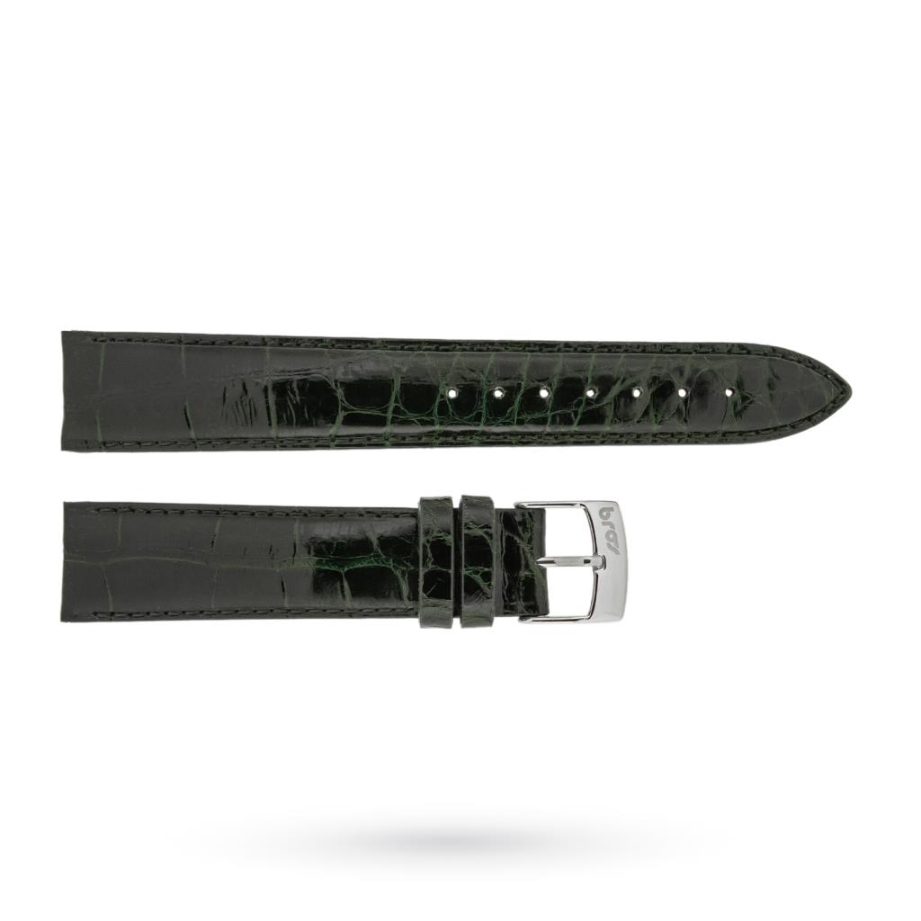 18-16mm shiny green alligator strap - BROS