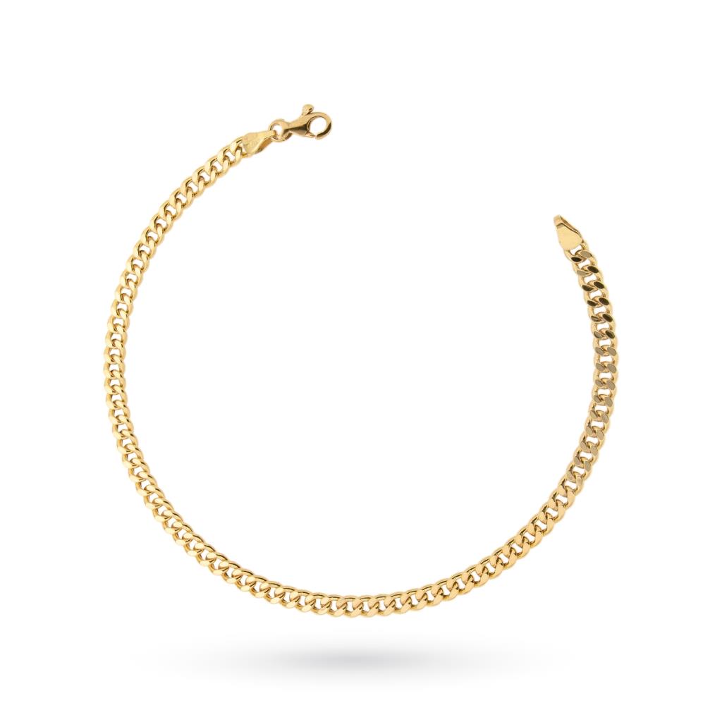 Curb link bracelet in 18kt yellow gold 20cm - UNBRANDED
