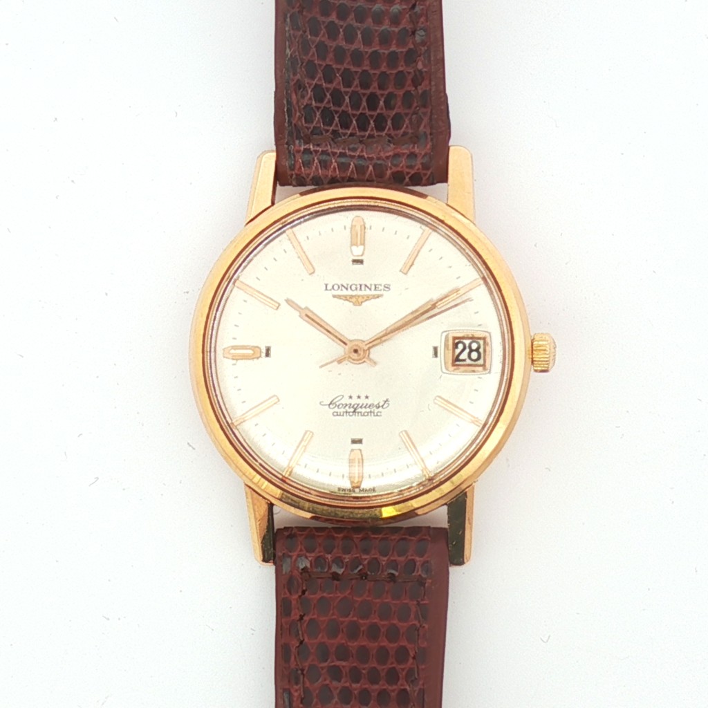 Longines Conquest Oro giallo 18kt Automatico Silver 35 mm - LONGINES