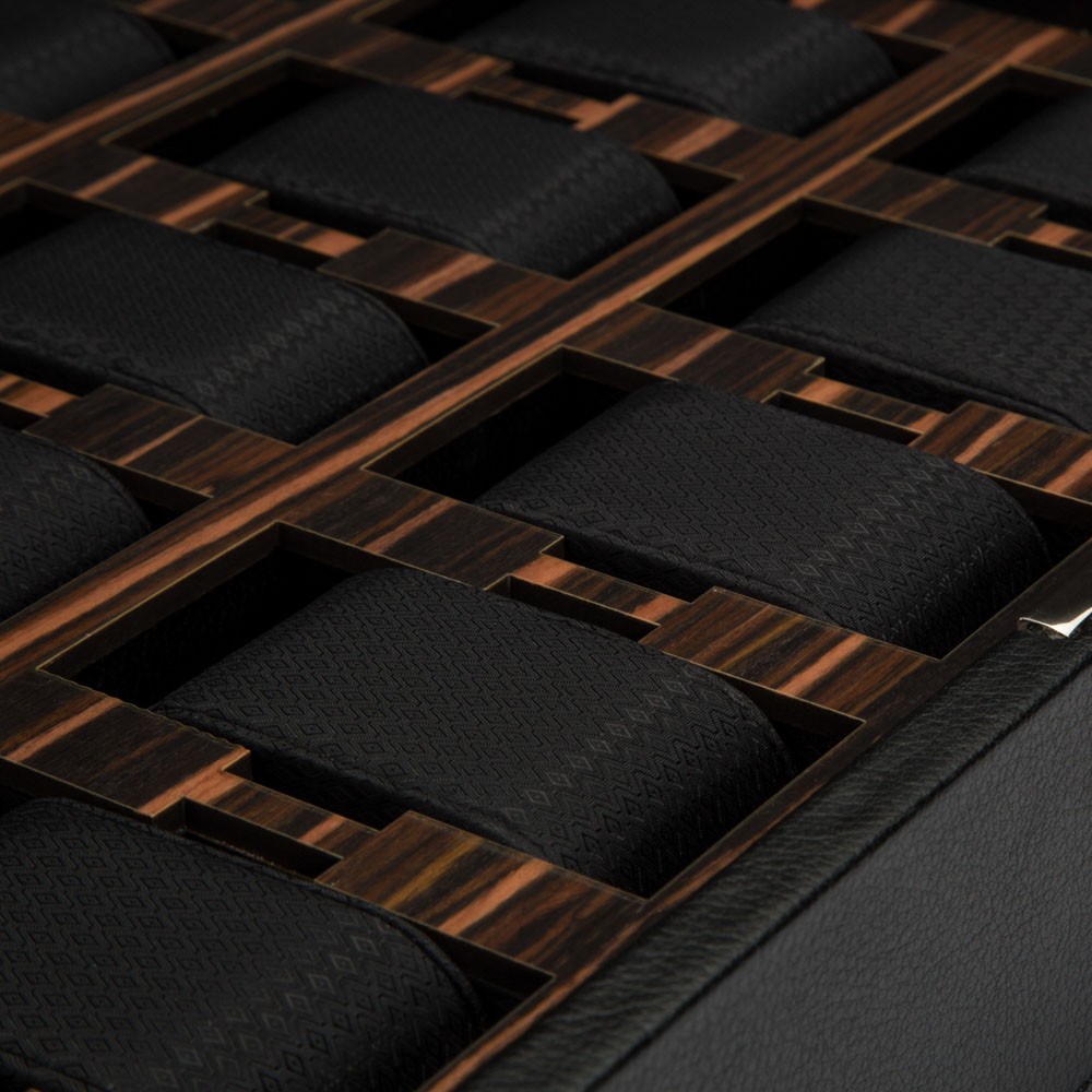  Scatola porta orologi da 15 pezzi - Nero - WOLF