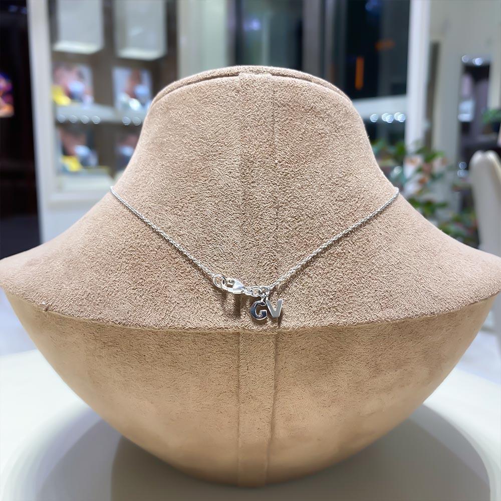  Giorgio Visconti white gold flower necklace with diamonds - GIORGIO VISCONTI