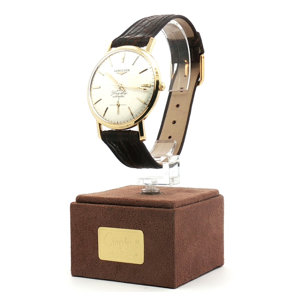  Longines Flagship 350 Oro giallo 18kt Automatico Silver 35 mm - LONGINES