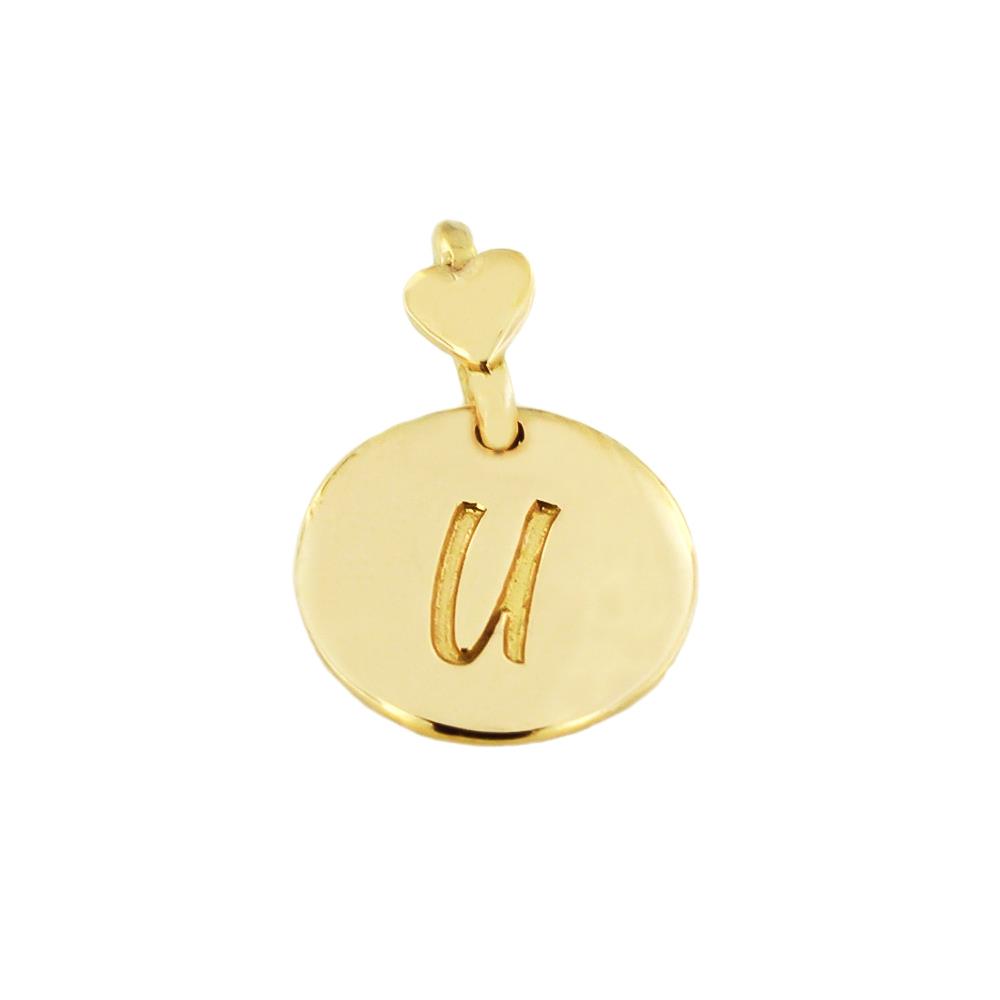 Letter U Dodo Mariani 9kt Gold Pendant - DODO MARIANI