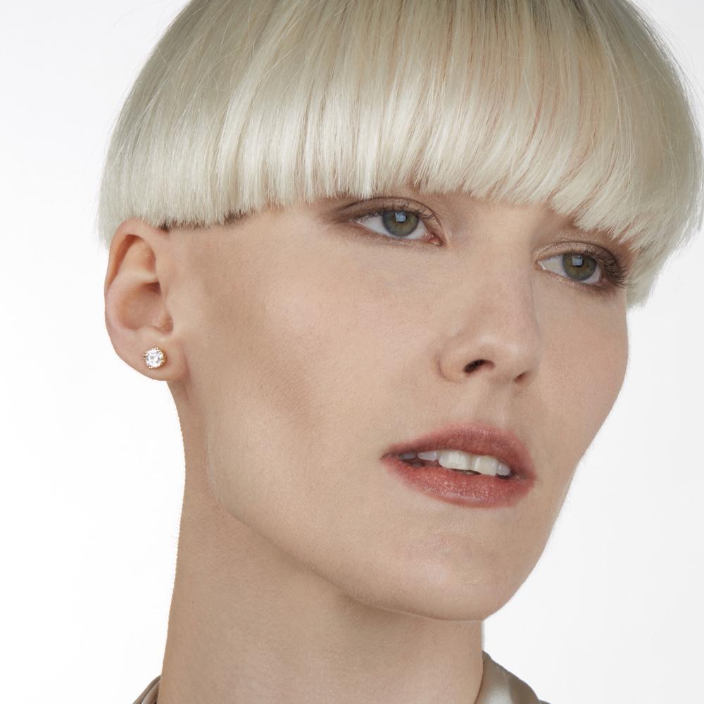  Rose gold earrings with 1.40 carats of Lab-Grown diamonds - AMA