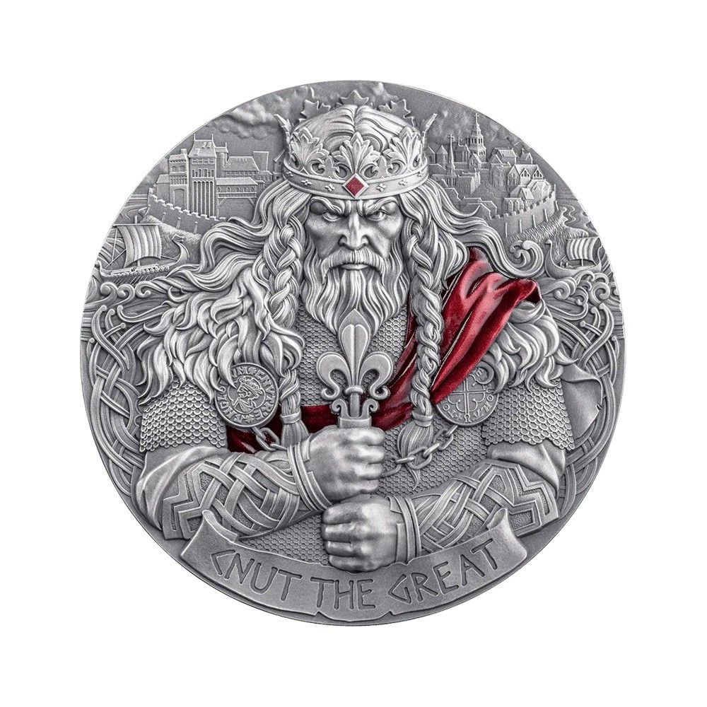 King Cnut the Great, The Way to Valhalla 2 Oz Argento 2025 Cameroon 2000 Francs - MINT XXI