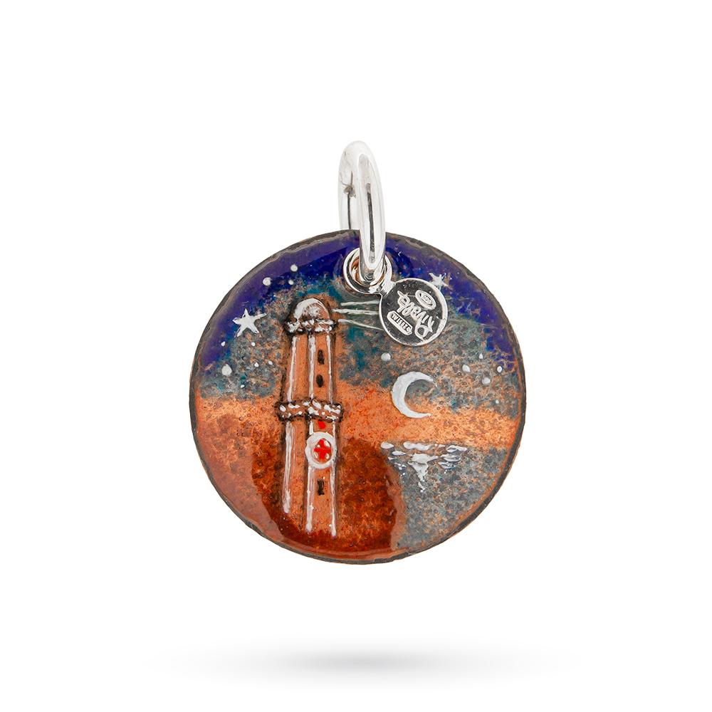 Ciondolo Gabriella Rivalta Lanterna Genova rame argento - GABRIELLA RIVALTA