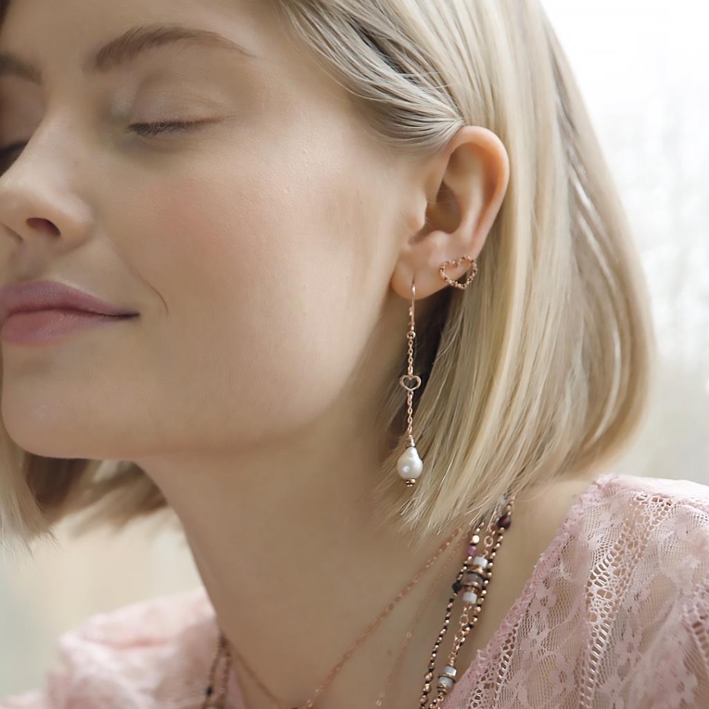  Orecchino monachella perla scaramazza cuore Maman ORPES7 - MAMAN ET SOPHIE