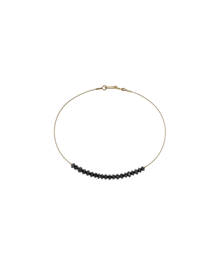 NARA 20P Bracelet &ndash; MagicWire&reg; NARA Collection in 18K Gold with Black Diamond 20cm - MAGICWIRE