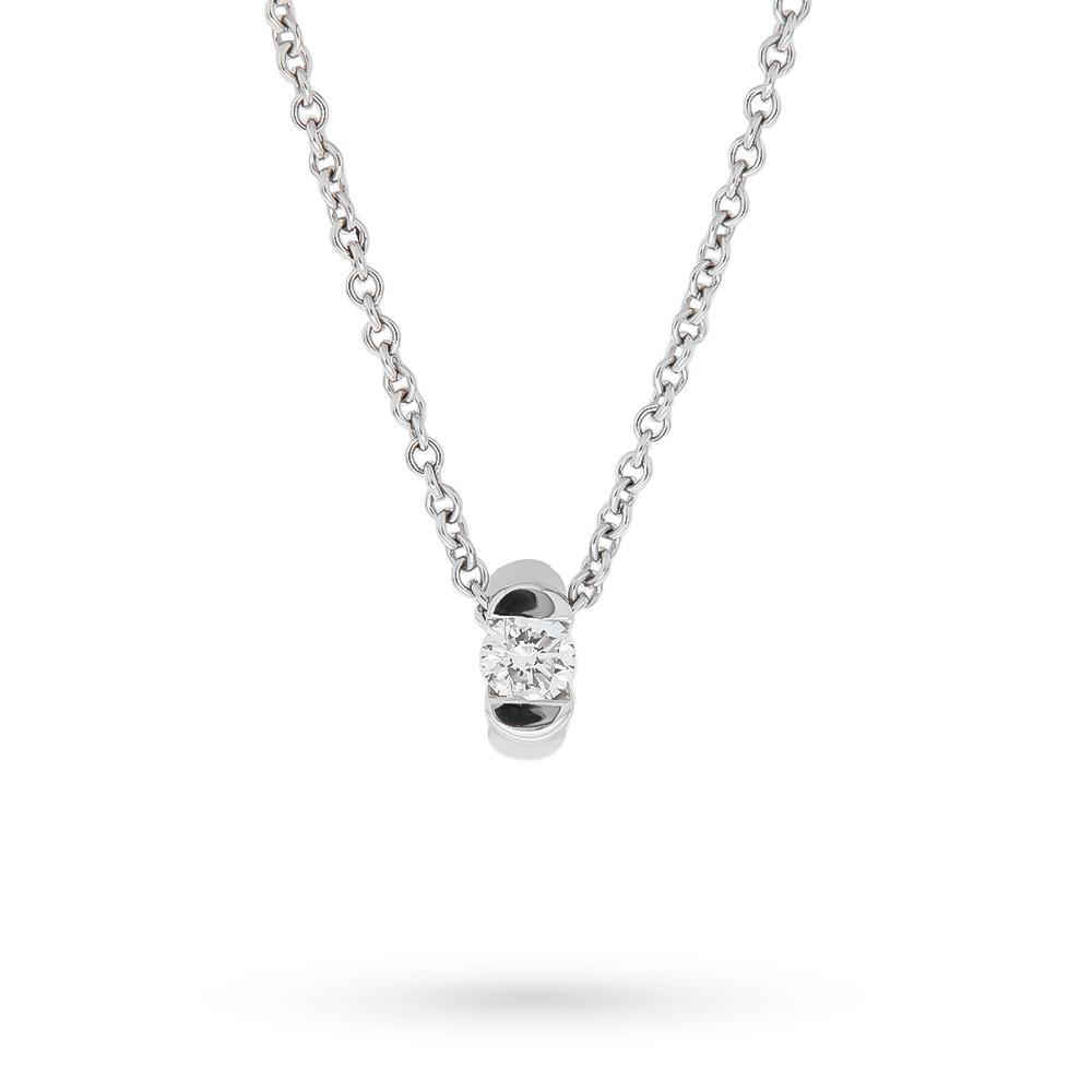 Light point choker with brilliant 0.20 ct - LUSSO ITALIANO