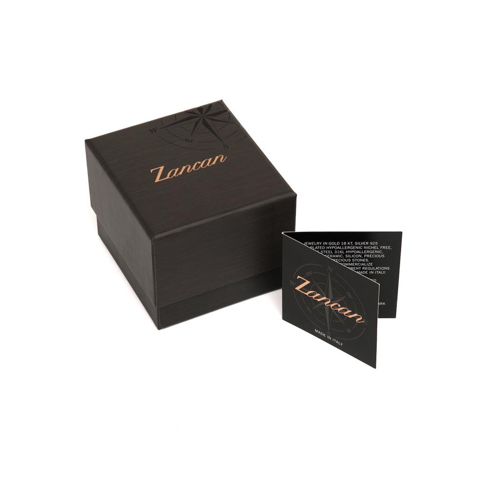  Anello chevalier Zancan ESA051 argento spinello nero - ZANCAN