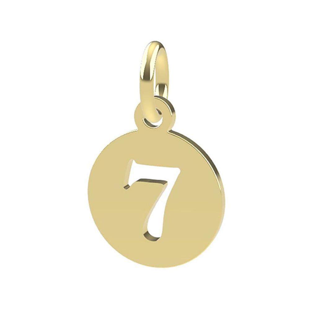 CIondolo Numero 7 oro giallo 18kt Dedie - DEDIE