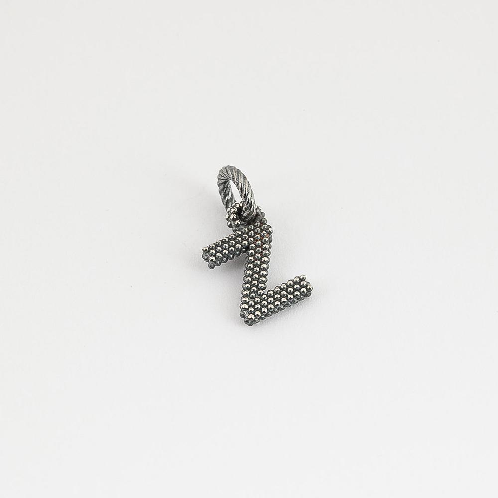 Nove25 unisex dotted block letter Z pendant - NOVE25