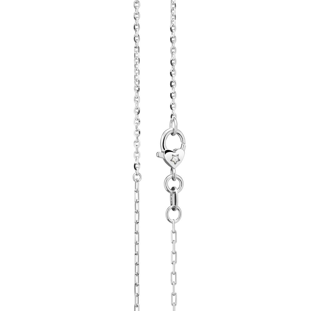 LeBebè necklace, 9kt white gold chain, star diamond 45cm - LE BEBE