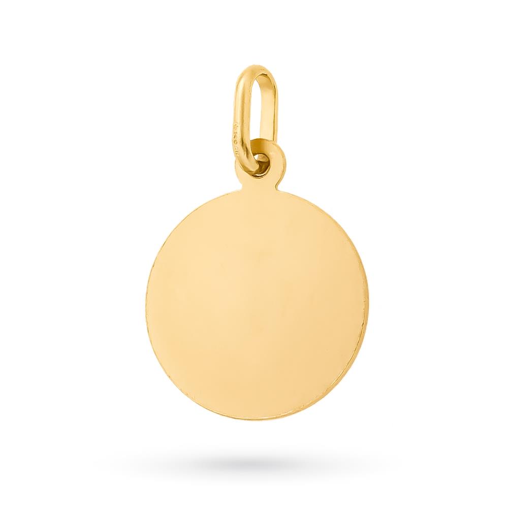  Pendant Madonna of the Guard 18kt yellow gold Ø 15mm - LUSSO ITALIANO