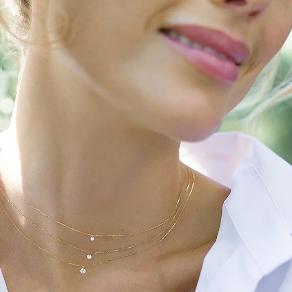  Girocollo diamante nudo 0,15ct Maman et Sophie GCNUD15 - MAMAN ET SOPHIE