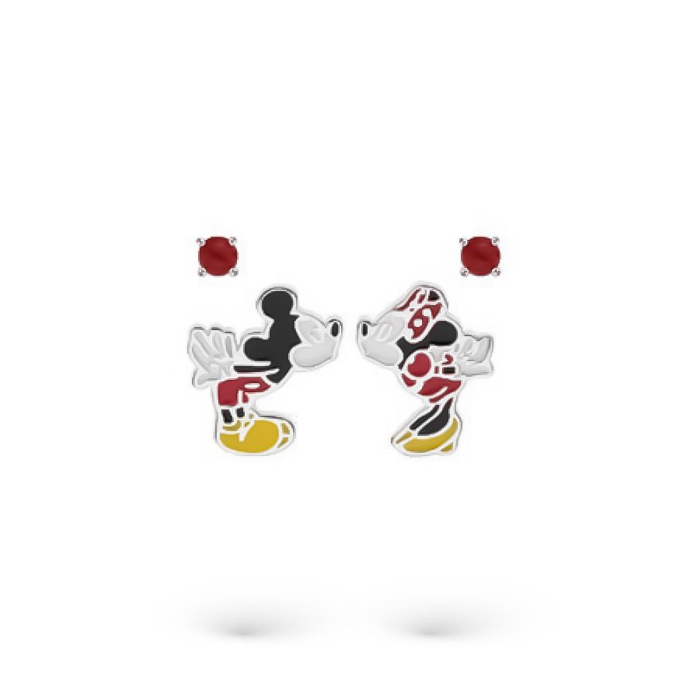 Disney Mickey and Minnie Children's Earrings Silver 925 Enamel - DISNEY