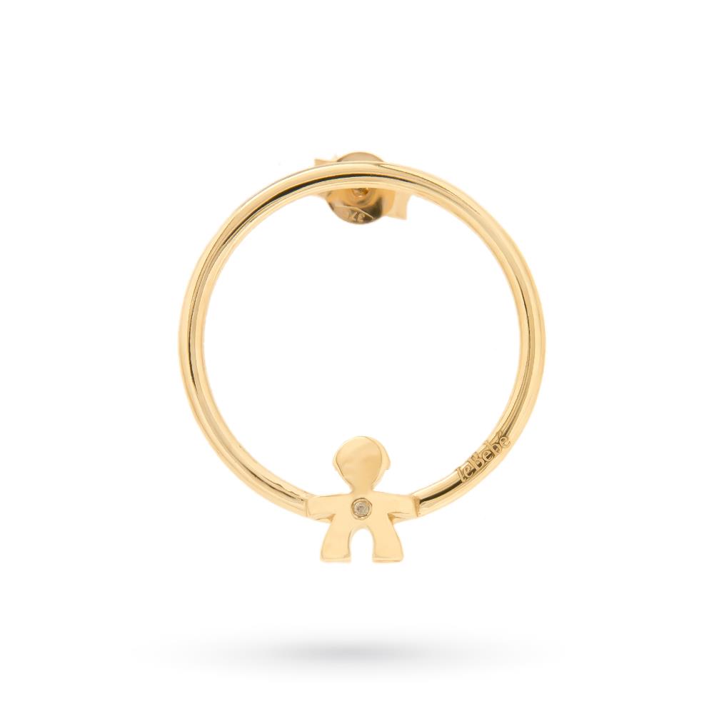  Mono orecchino leBebe LBB710 Les Petits bimbo oro giallo diamante ct 0,0035 - LE BEBE