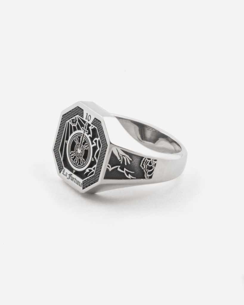  Ring Fortune Tarot Card in 925 silver - 