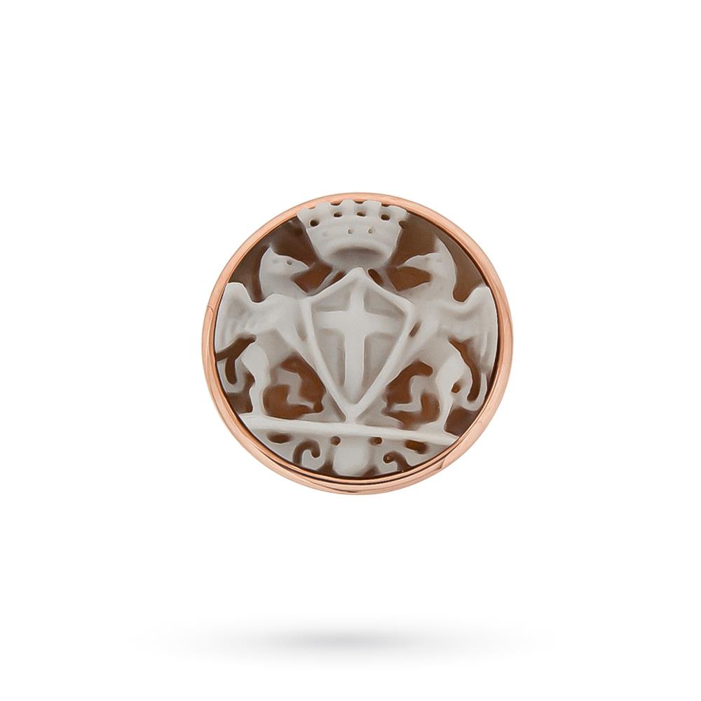 Spilla rever Genova cammeo Stemma araldico citt&agrave; - CICALA