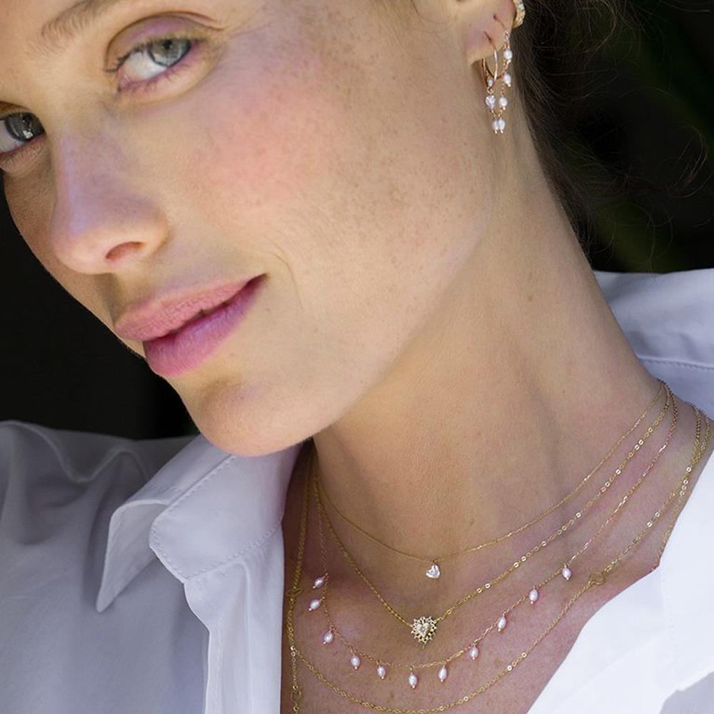  Girocollo diamante nudo cuore 0,25ct Maman et Sophie GCNUD25 - MAMAN ET SOPHIE