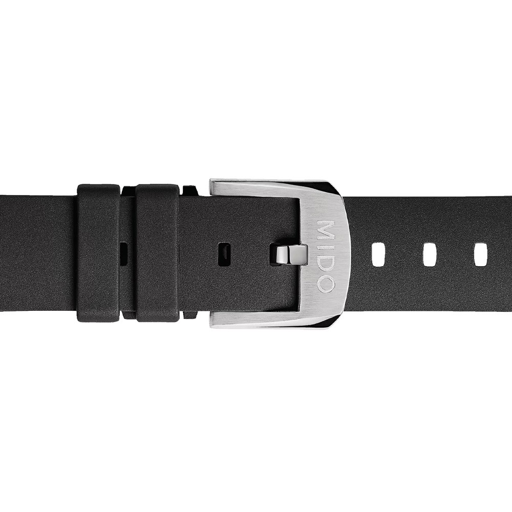 Cinturino Mido Multifort TV 35 gomma nero 18mm - MIDO