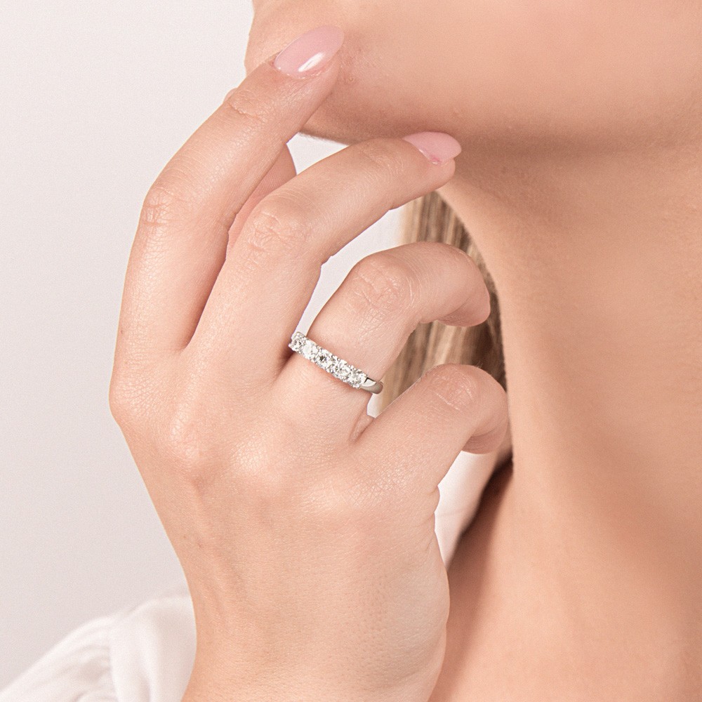  Anello riviera oro bianco 5 diamanti ~1,02ct Mirco Visconti - MIRCO VISCONTI