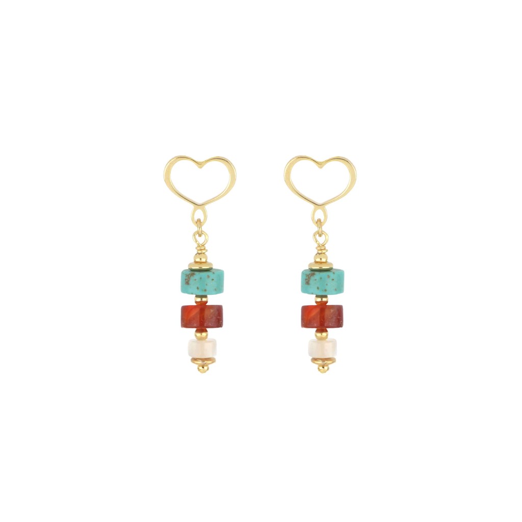 Maman et Sophie ORUSA4ATDC Madreterra 925 Silver Gold-Plated Earrings - MAMAN ET SOPHIE