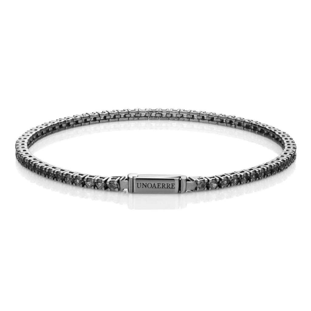 Bracciale Unoaerre 5770 Tennis argento brunito 18 cm - UNOAERRE