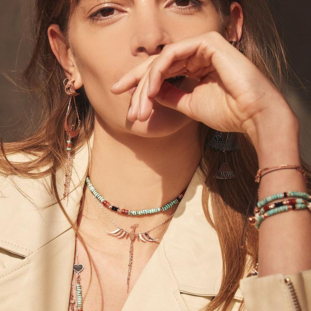 Collana Maman et Sophie GHUSAT aulite turchese diaspro rosso - MAMAN ET SOPHIE