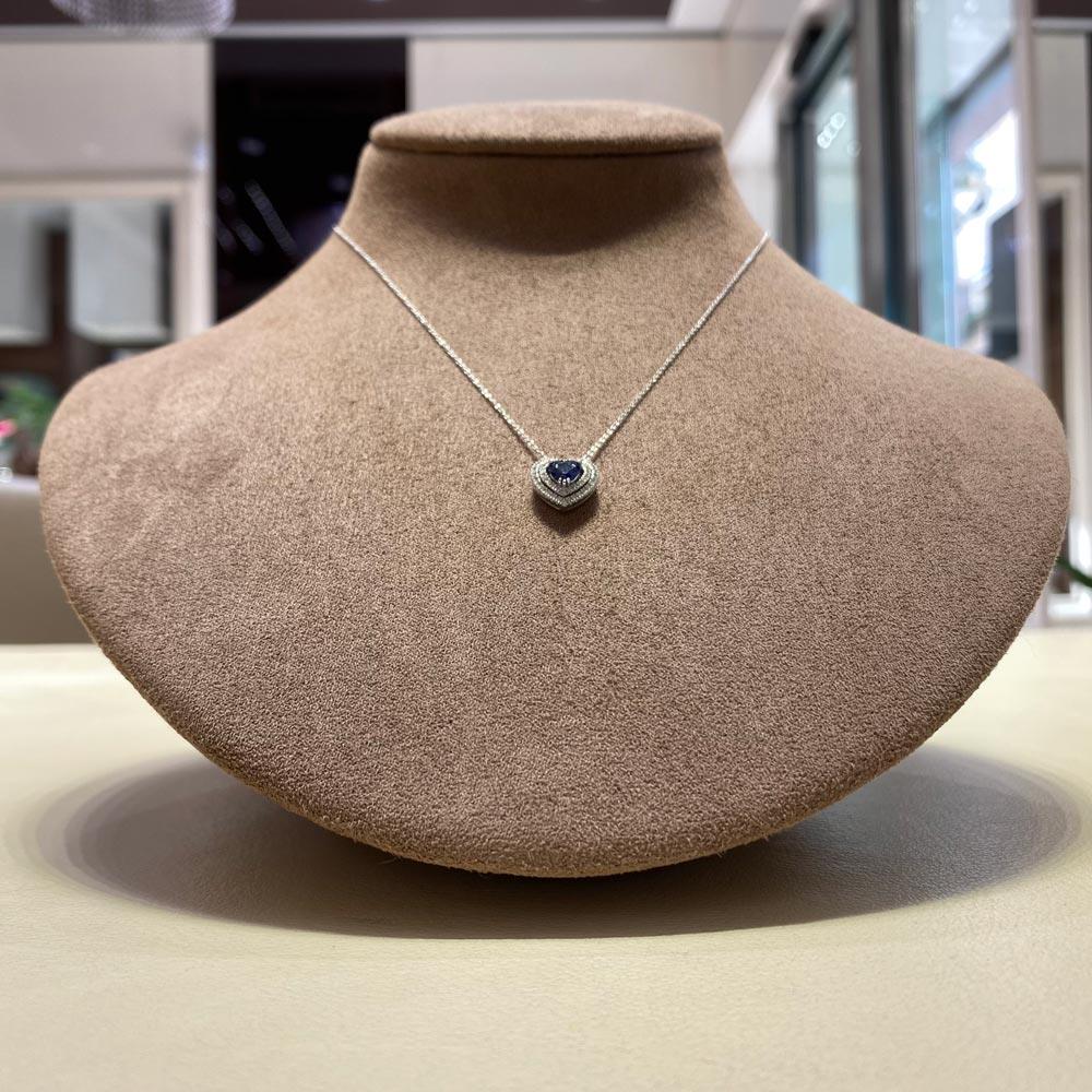  Girocollo zaffiro cuore 0,50ct diamanti 0,18ct Mirco Visconti - MIRCO VISCONTI