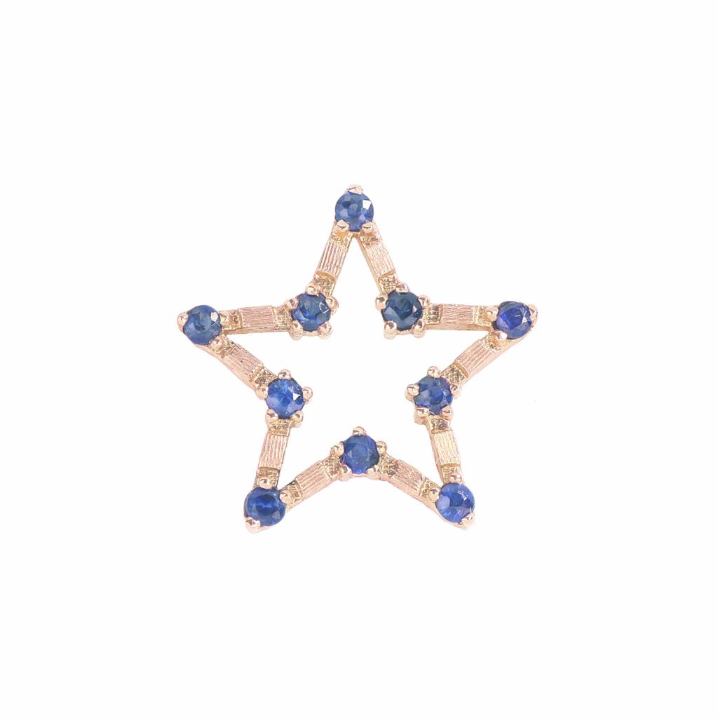 Blue Sapphire Hoop Earring ORETL41RZ - MAMAN ET SOPHIE