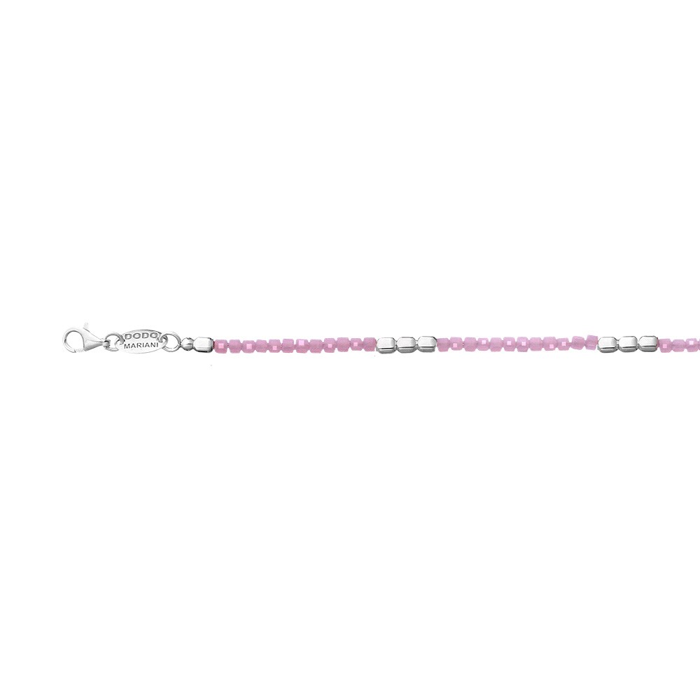 Bracciale in argento con cristalli rosa Dodo Mariani
