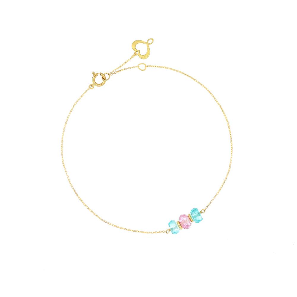Bracciale 18Kt Apatite E Topazio Rosa - MAMAN ET SOPHIE