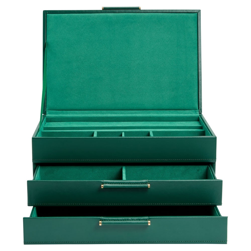  Wolf Jewellery Box with Drawers - Forest Green - WOLF