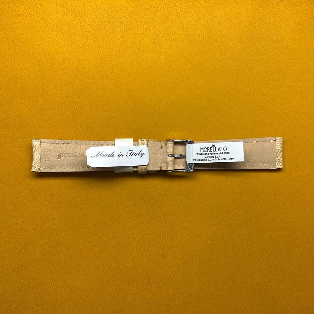 Cinturino lucertola Tejus beige-avorio semimbottito 18-16mm - MORELLATO