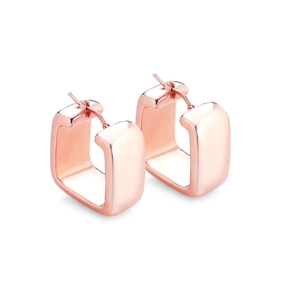 Marcello Pane square earrings in pink silver - MARCELLO PANE