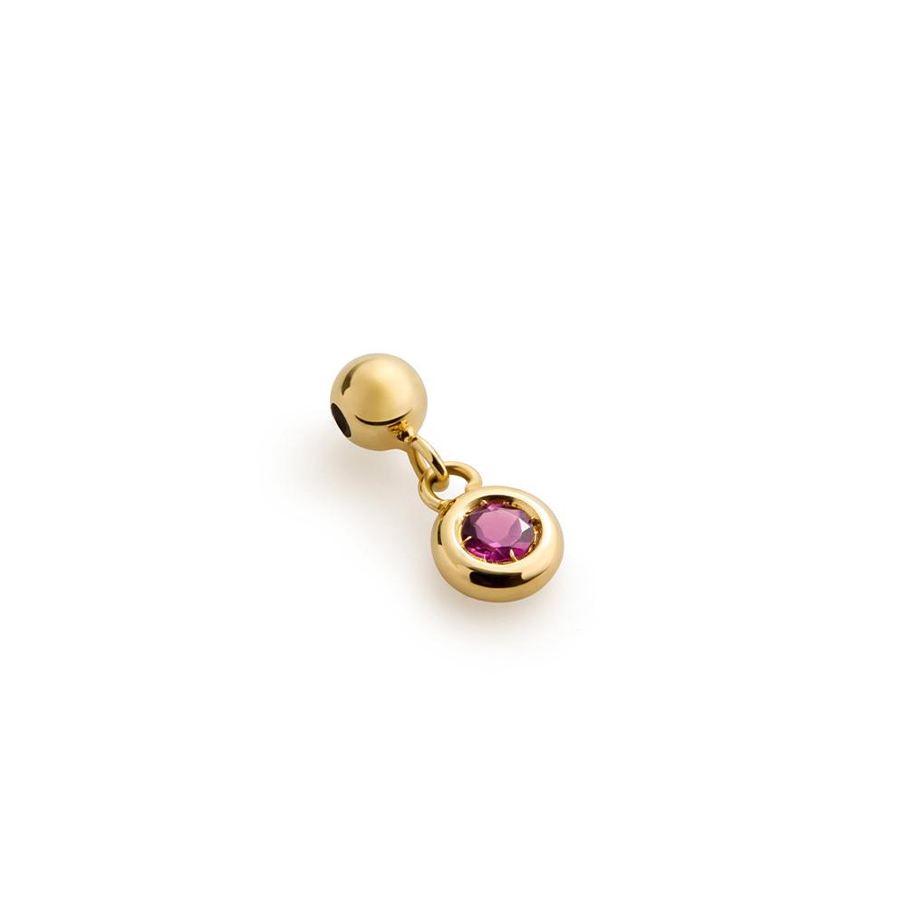 leBebe charm LBB975 in 18kt yellow gold with rhodolite - LE BEBE