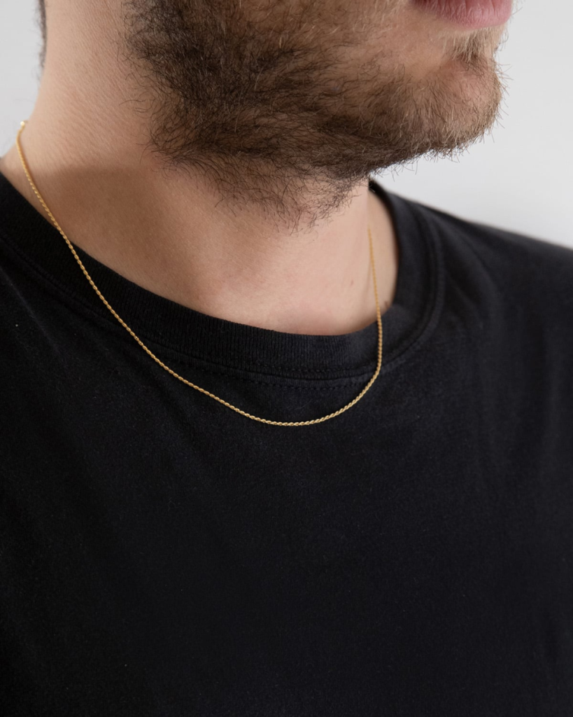  Collana Corda Diamantata 025 in Oro Giallo con Allunghini – Elegante e Regolabile - NOVE25