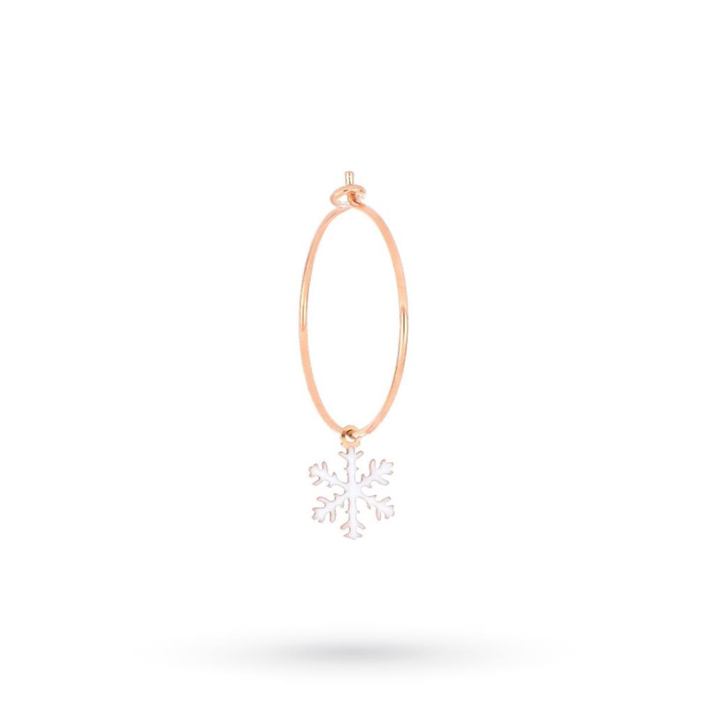 Single enamel snowflake hoop earring - MAMAN ET SOPHIE