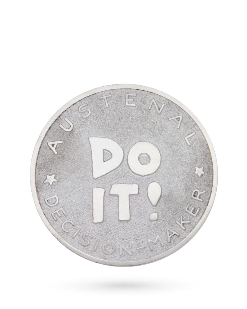 925 silver decision coin DoIt FuckIt - CICALA