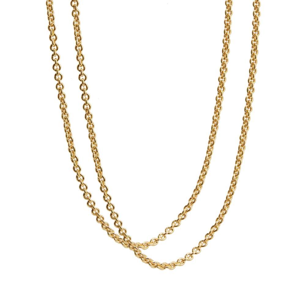 1 meter long gold plated silver chain
