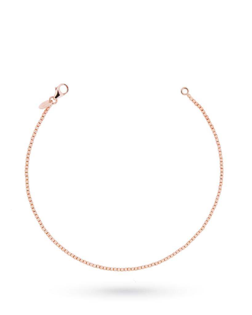 Bracciale in oro rosa con piccole sfere sfaccettate - LUSSO ITALIANO