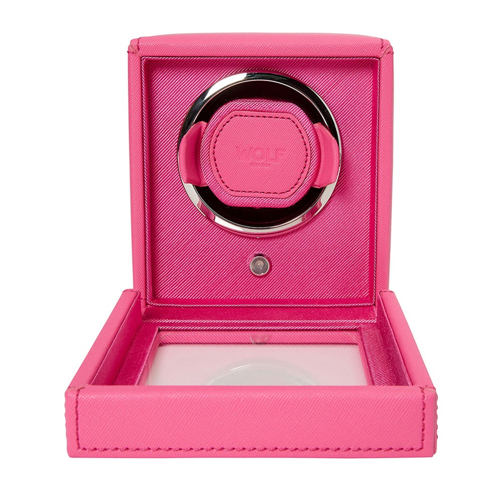  Wolf Single Watch Winder with Cover - Pink - WOLF