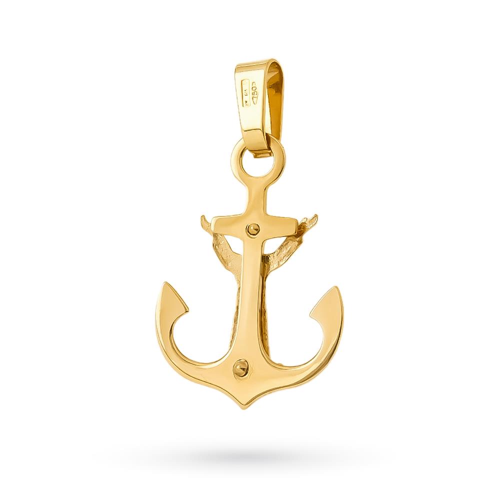  Ciondolo Ancora Cristo degli Abissi oro giallo 18kt - LUSSO ITALIANO