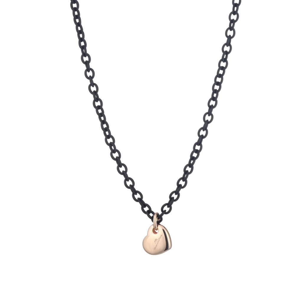  Collana cuore argento rosa Marcello Pane collezione Rubber - MARCELLO PANE