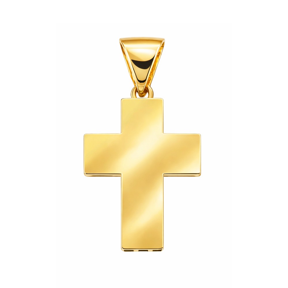 Croce Cristo crocifisso oro giallo bianco 15x25 mm - LUSSO ITALIANO