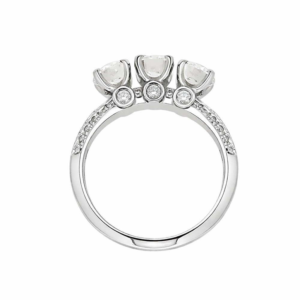  Anello trilogy oro bianco diamanti naturali 1,65ct - CICALA
