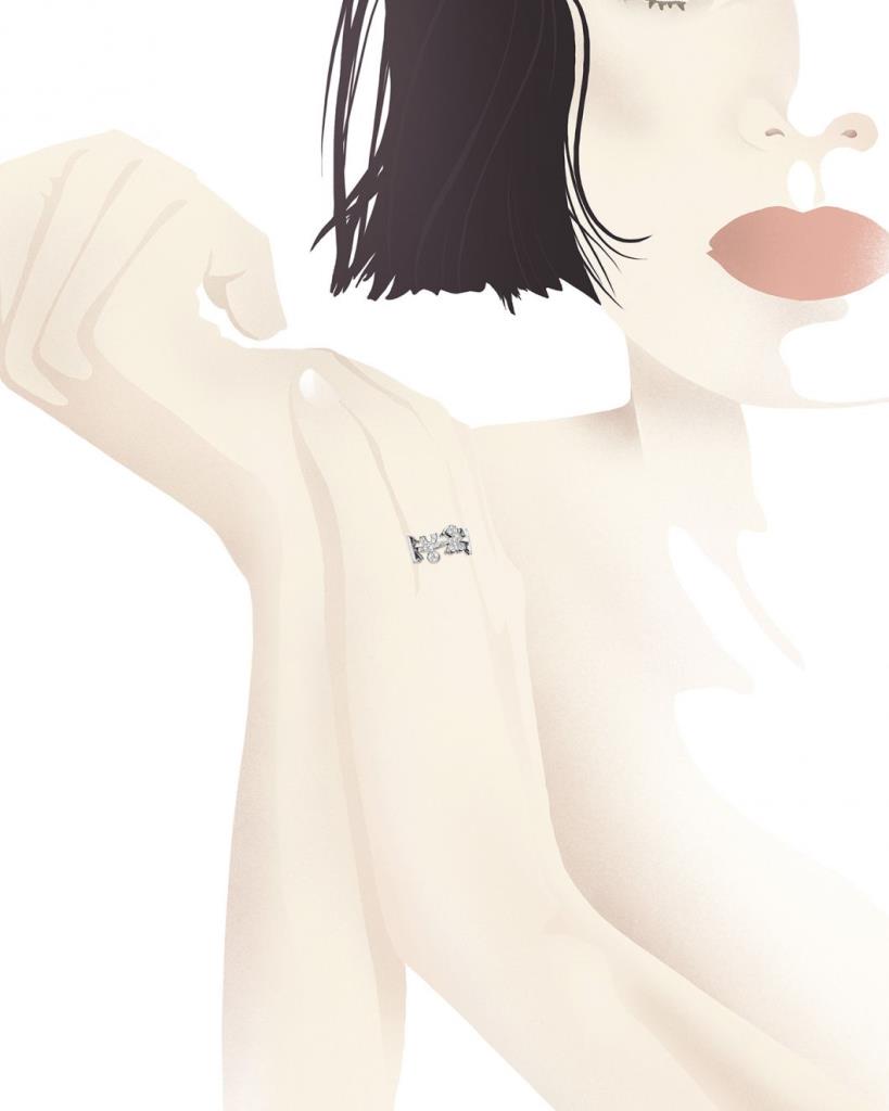  Anello leBebe LBB088 Le Ghirlande oro bianco bimbo e bimba - LE BEBE