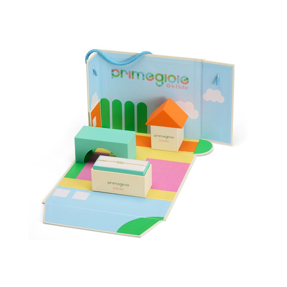 Bracciale leBebe PMG211 Lucciole Puzzle smaltato arancione e diamante - LE BEBE