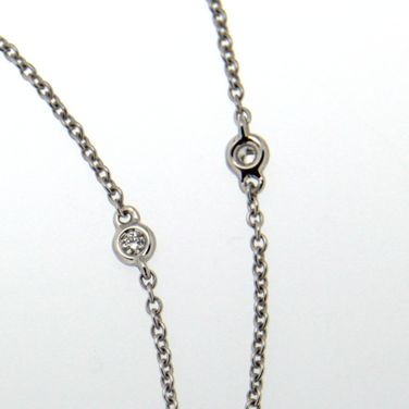  Girocollo oro bianco zaffiro cuore 1,64ct diamanti 0,52ct Mirco Visconti - MIRCO VISCONTI